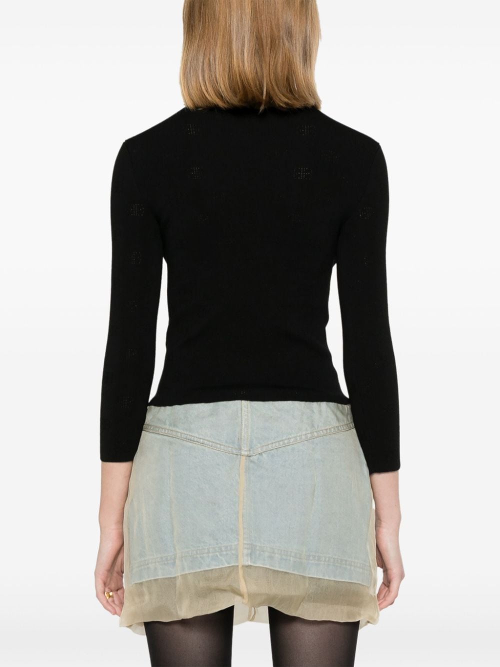 Balenciaga Balenciaga BB-pattern open-knit jumper