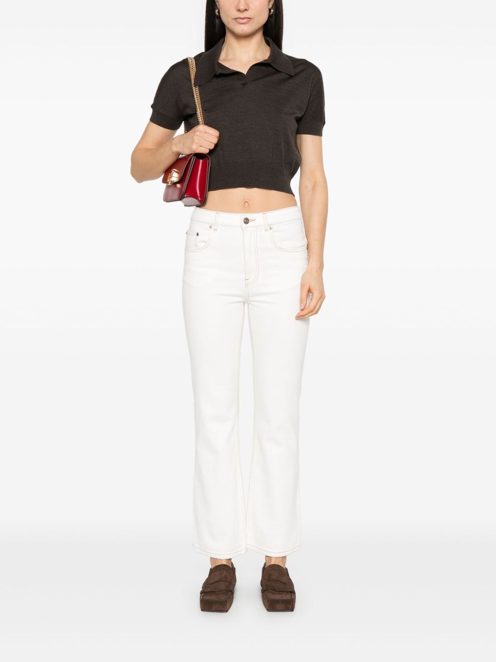 Tory Burch Tory Burch denim jeans - white