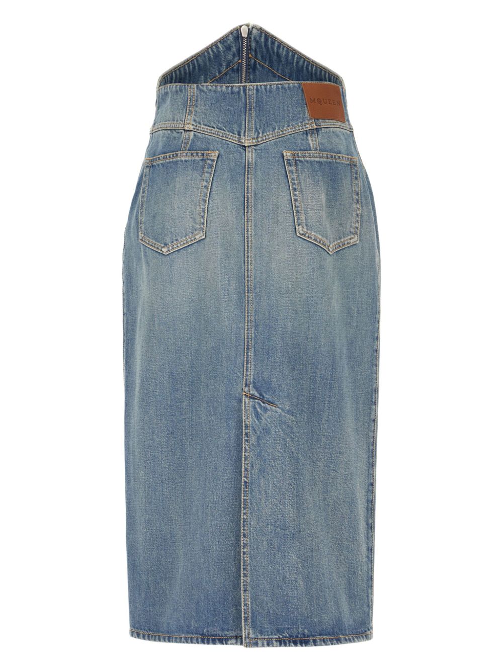 Alexander McQueen Alexander McQueen Denim midi skirt