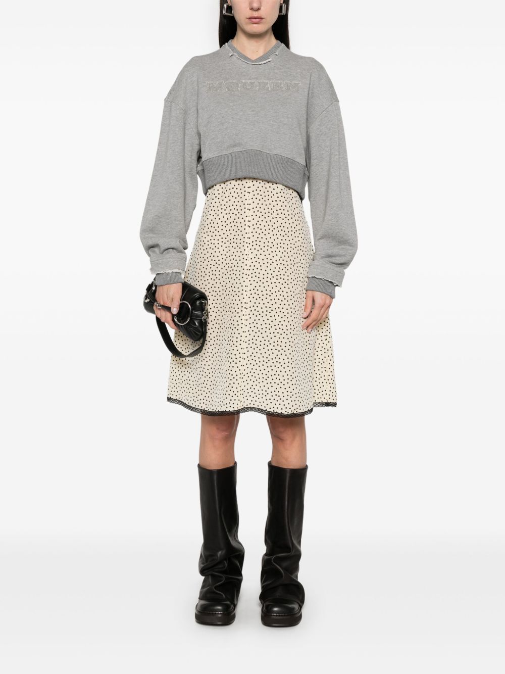 Alexander Mcqueen Alexander McQueen Crop sweatshirt with logo