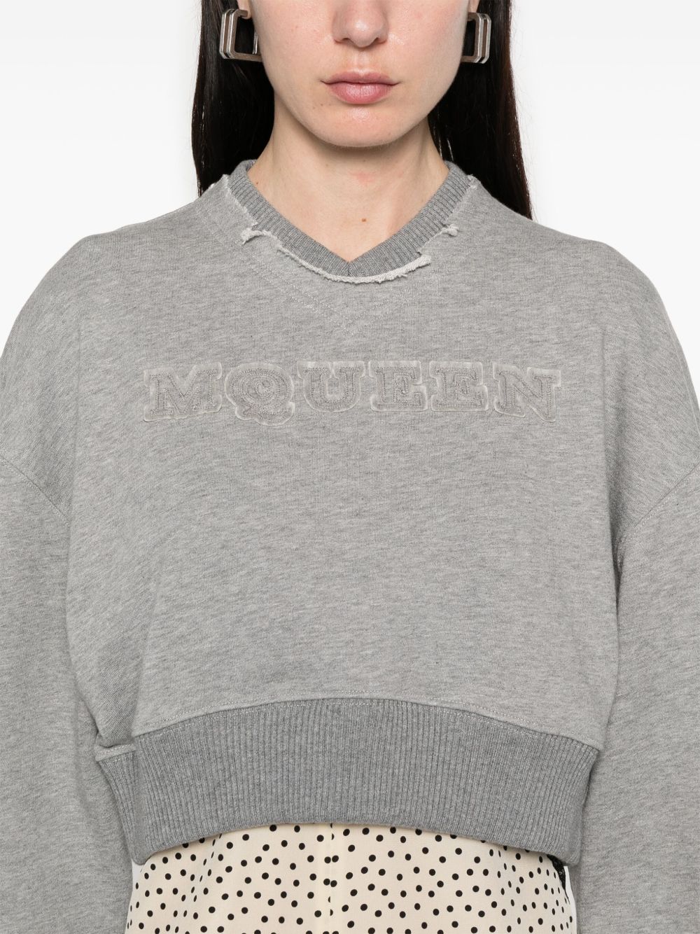 Alexander Mcqueen Alexander McQueen Crop sweatshirt with logo