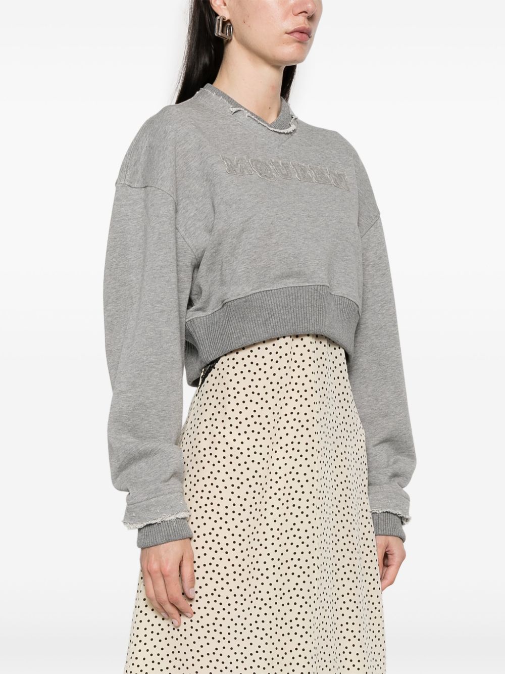 Alexander Mcqueen Alexander McQueen Crop sweatshirt with logo