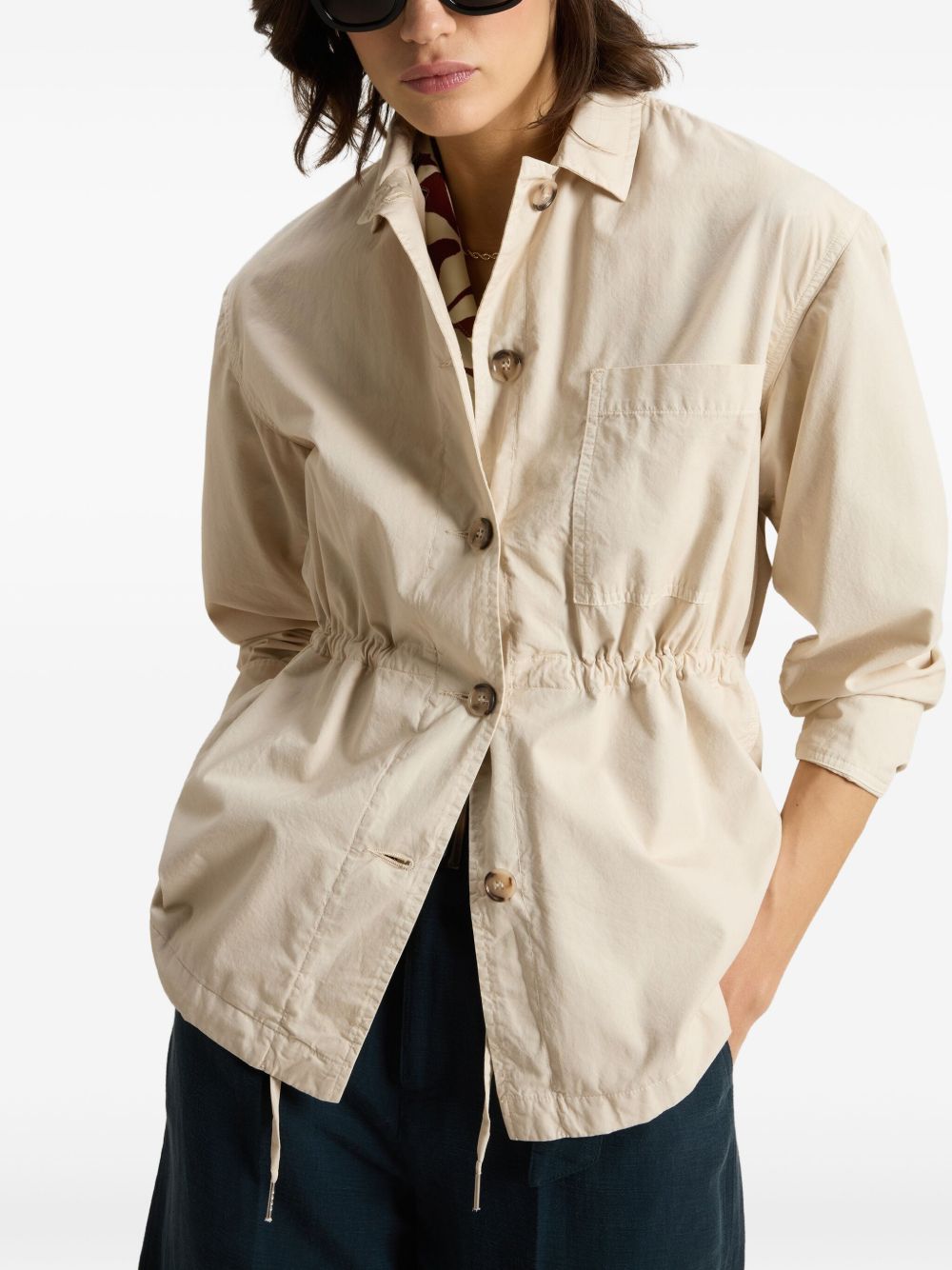 Woolrich Woolrich Garment-Dyed Pure Cotton Overshirt beige