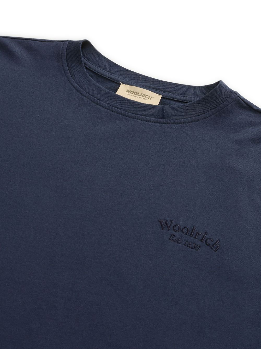 Woolrich Woolrich Pure Pima Cotton T-Shirt with Logo