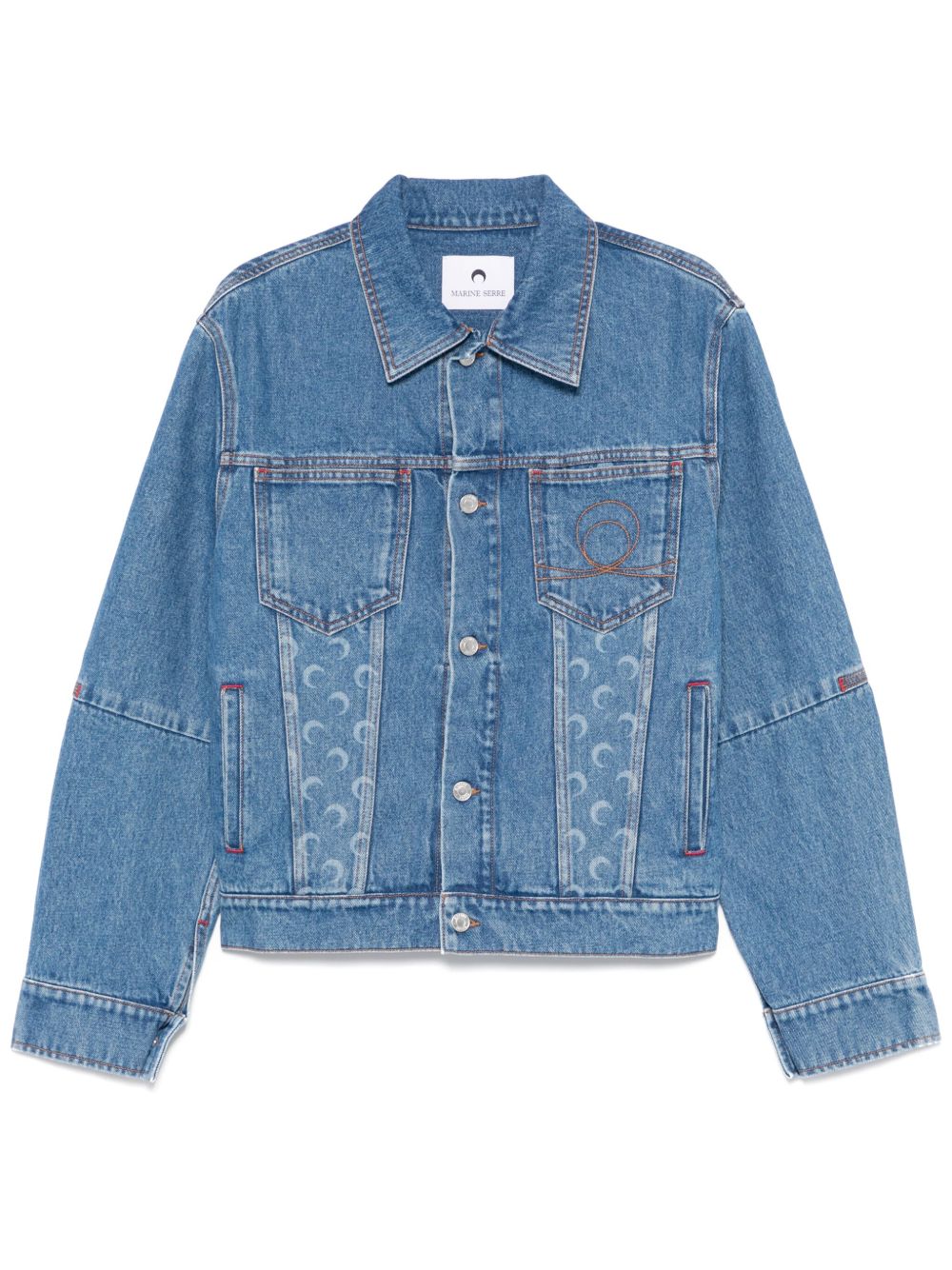 Marine Serre Marine Serre crescent moon-print denim jacket