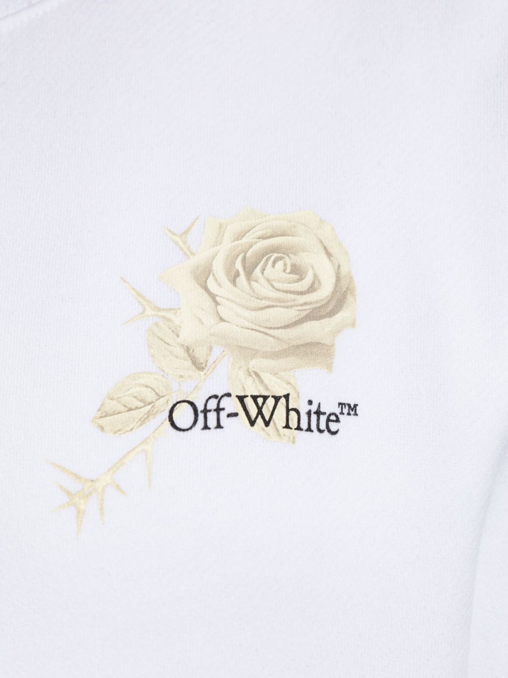 Off White Off White logo-print cropped sweatshirt