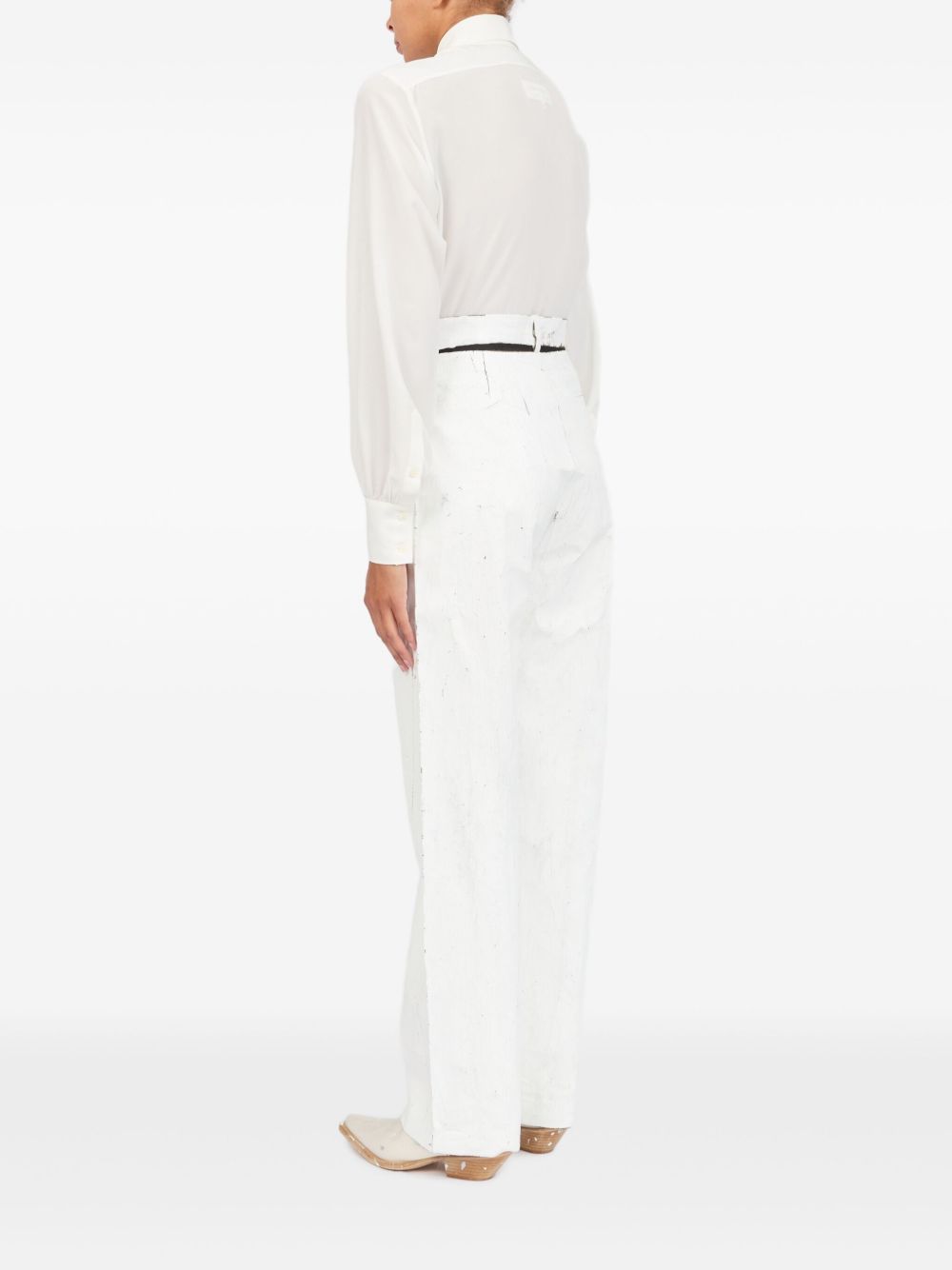 MM6 Maison Margiela Trousers White
