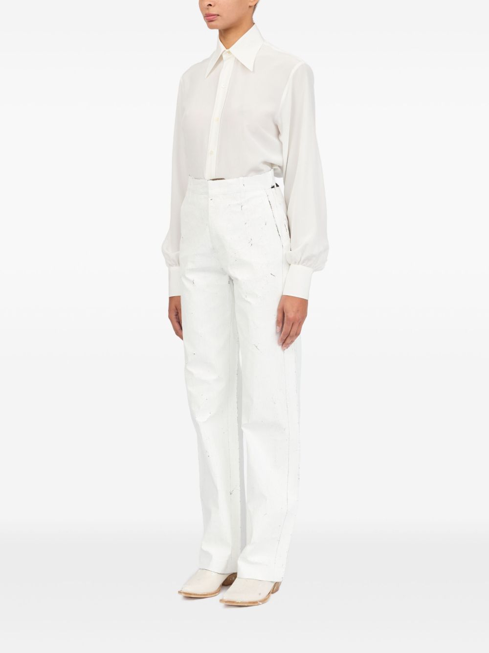 MM6 Maison Margiela Trousers White