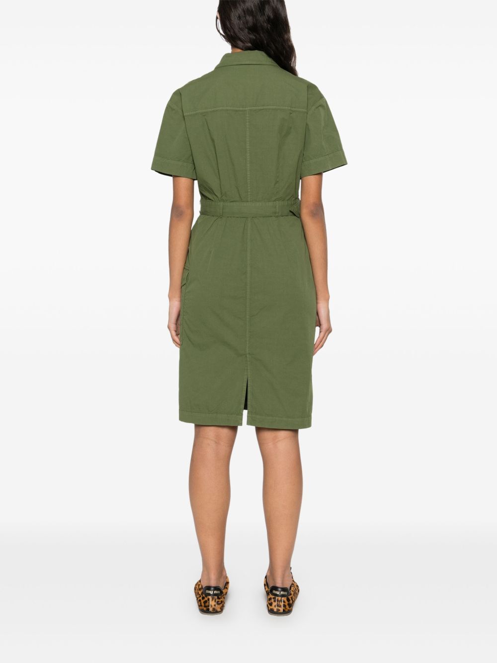 Woolrich Woolrich belted waist shirt dress