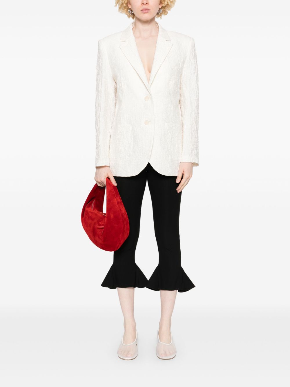 Harris Wharf London Harris Wharf London crinkled shoulder-pads blazer