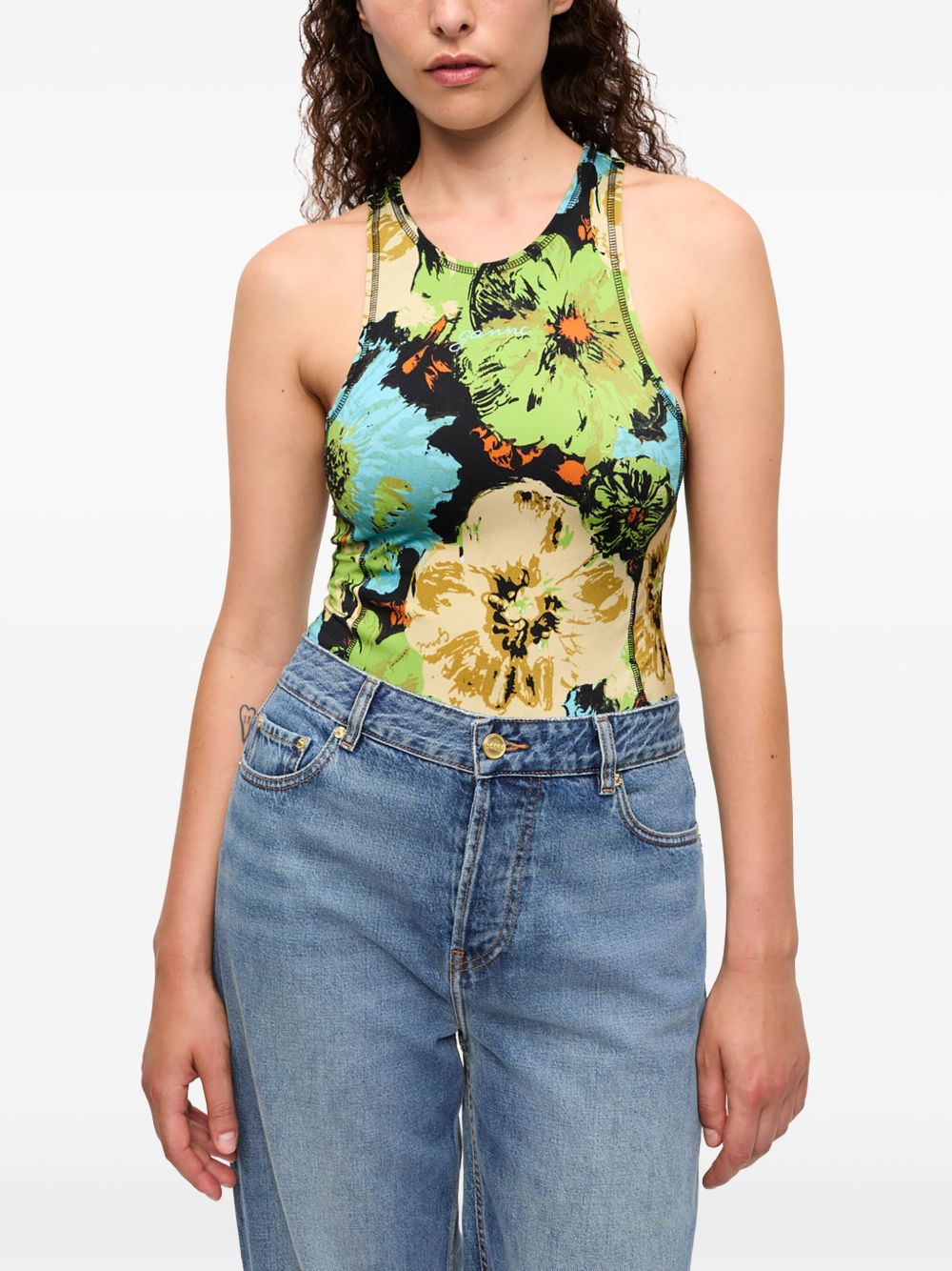 Ganni Ganni floral-print Bodysuit