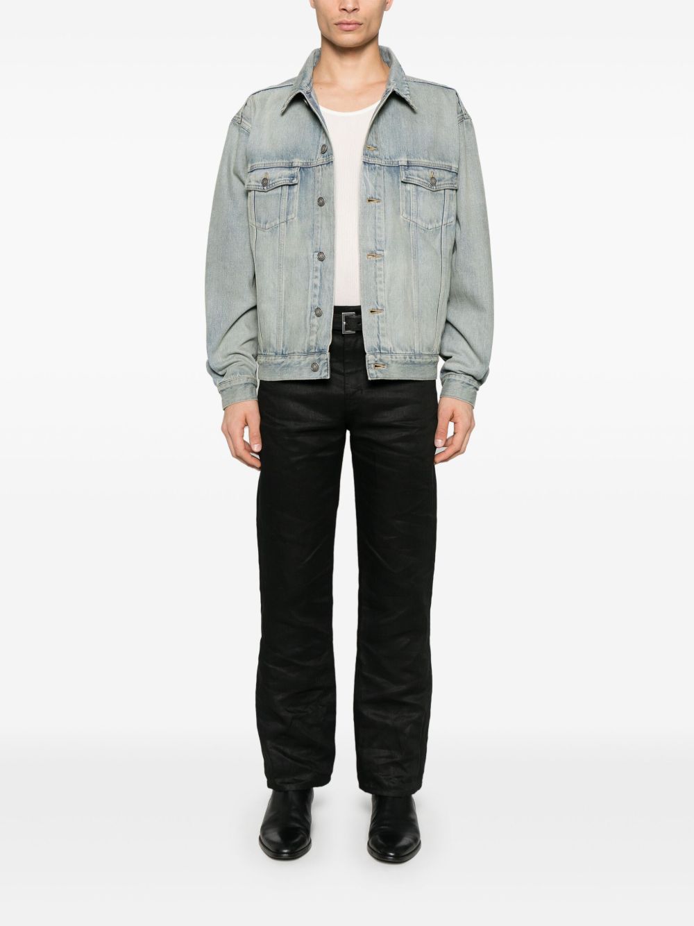 Saint Laurent Saint Laurent Distressed Denim Jacket