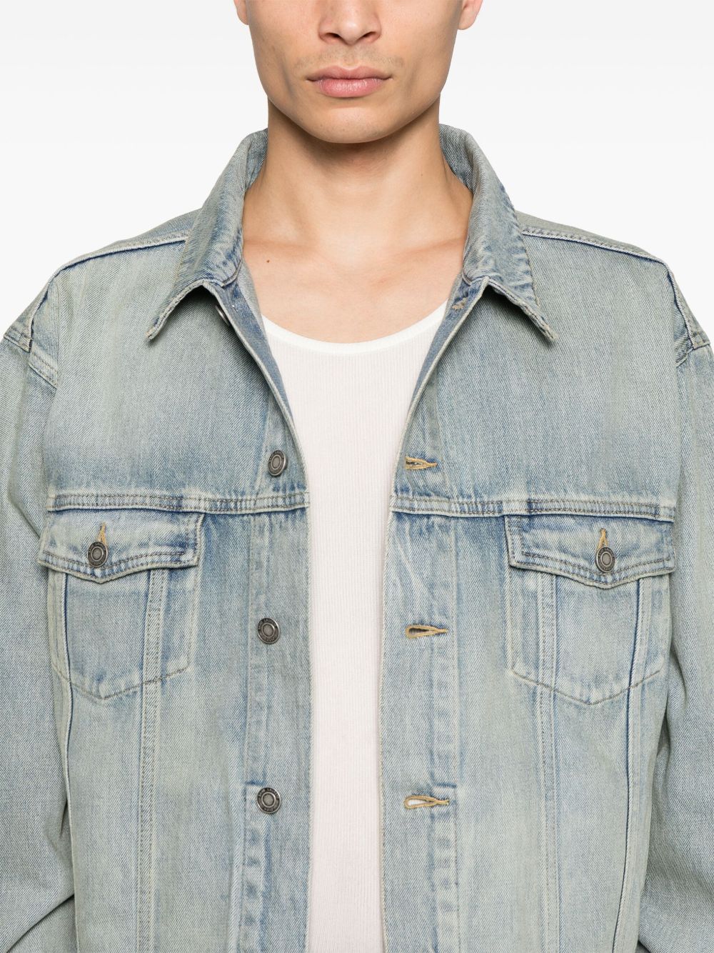 Saint Laurent Saint Laurent Distressed Denim Jacket