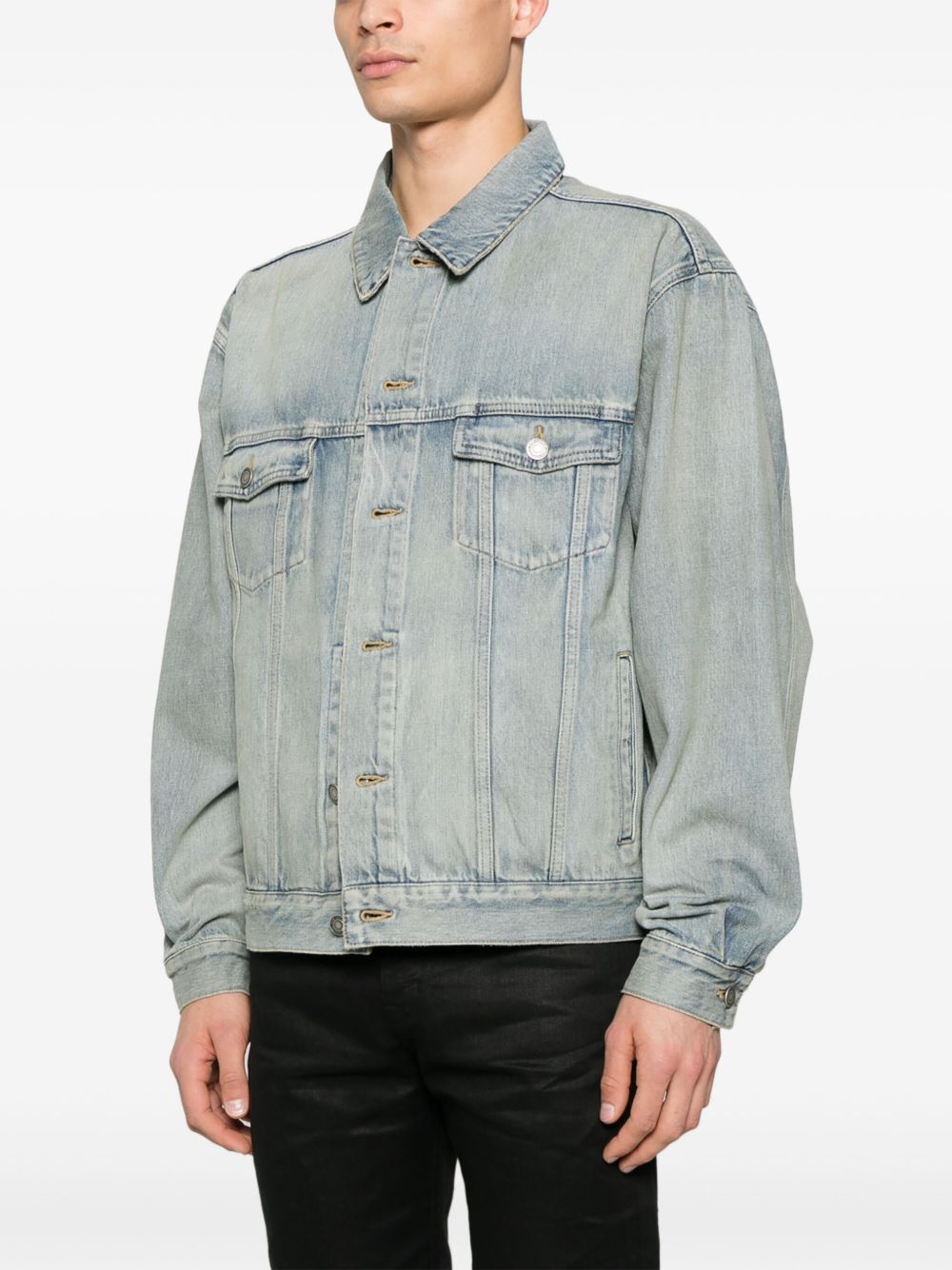 Saint Laurent Saint Laurent Distressed Denim Jacket