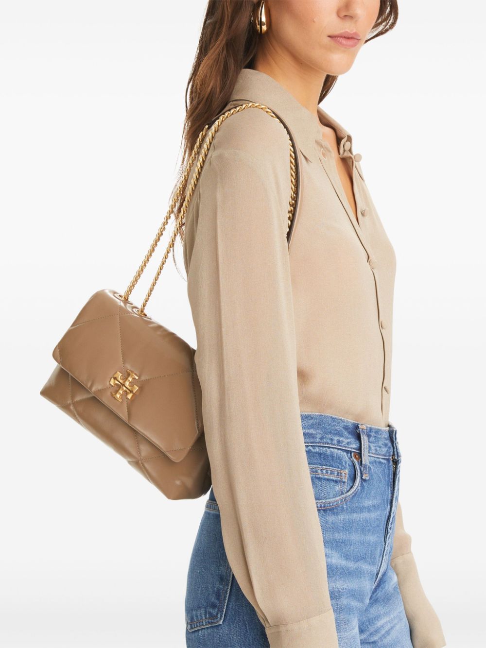 Tory Burch Tory Burch Kira Diamond small leather shoulder bag