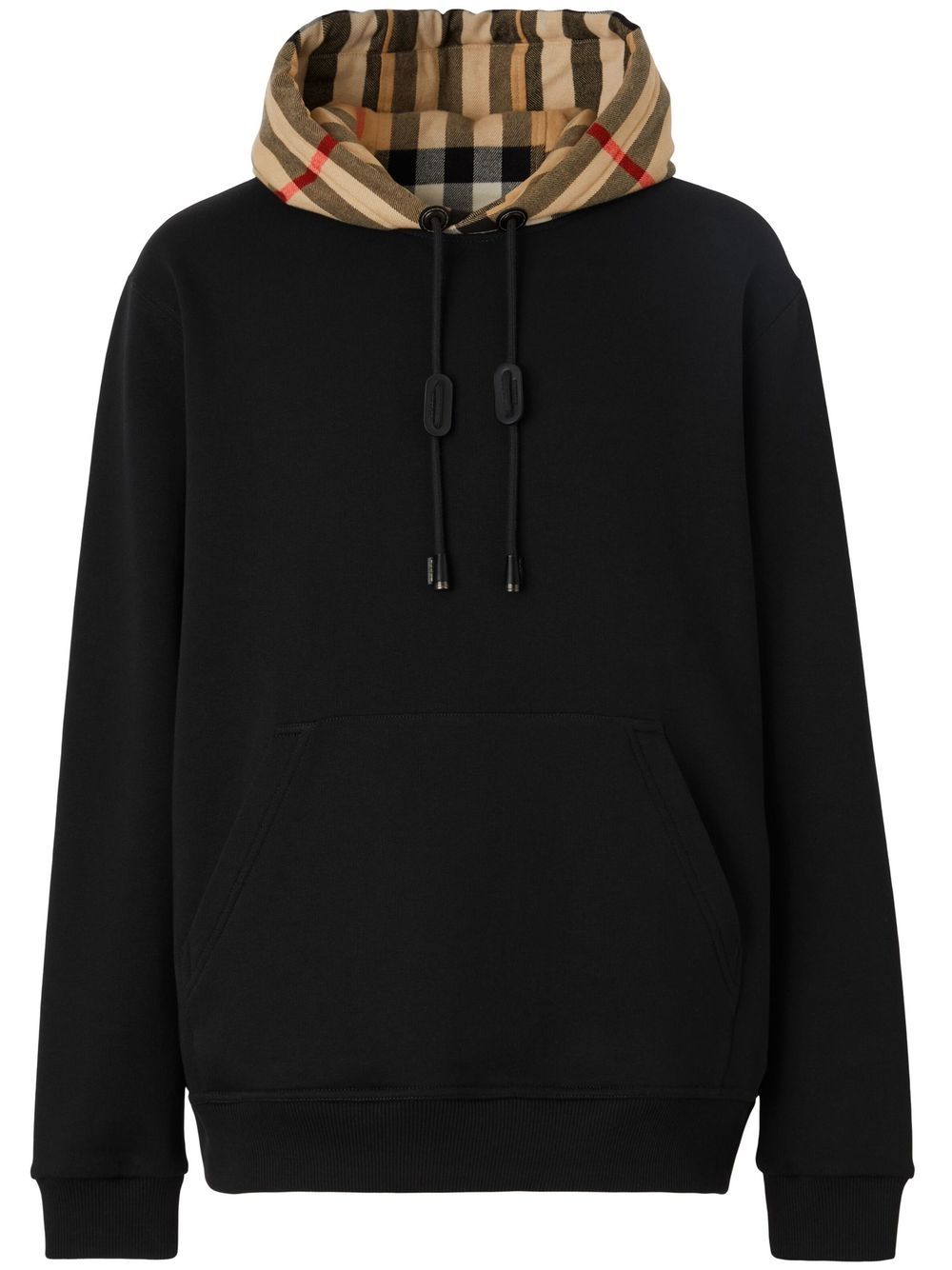 Burberry Burberry Check Cotton Blend Zip-Up Hoodie