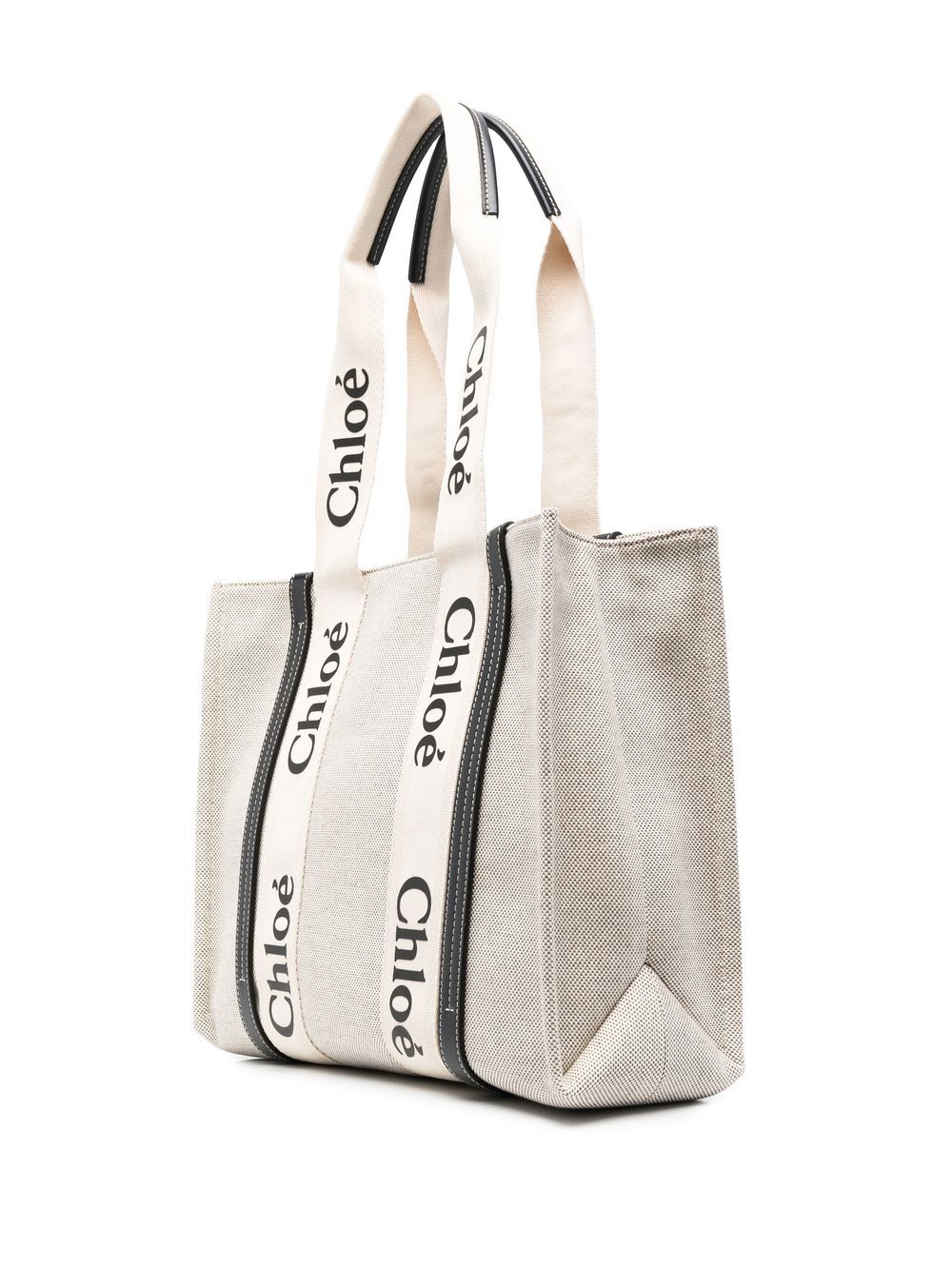 Chloé Chloé Woody canvas medium tote bag