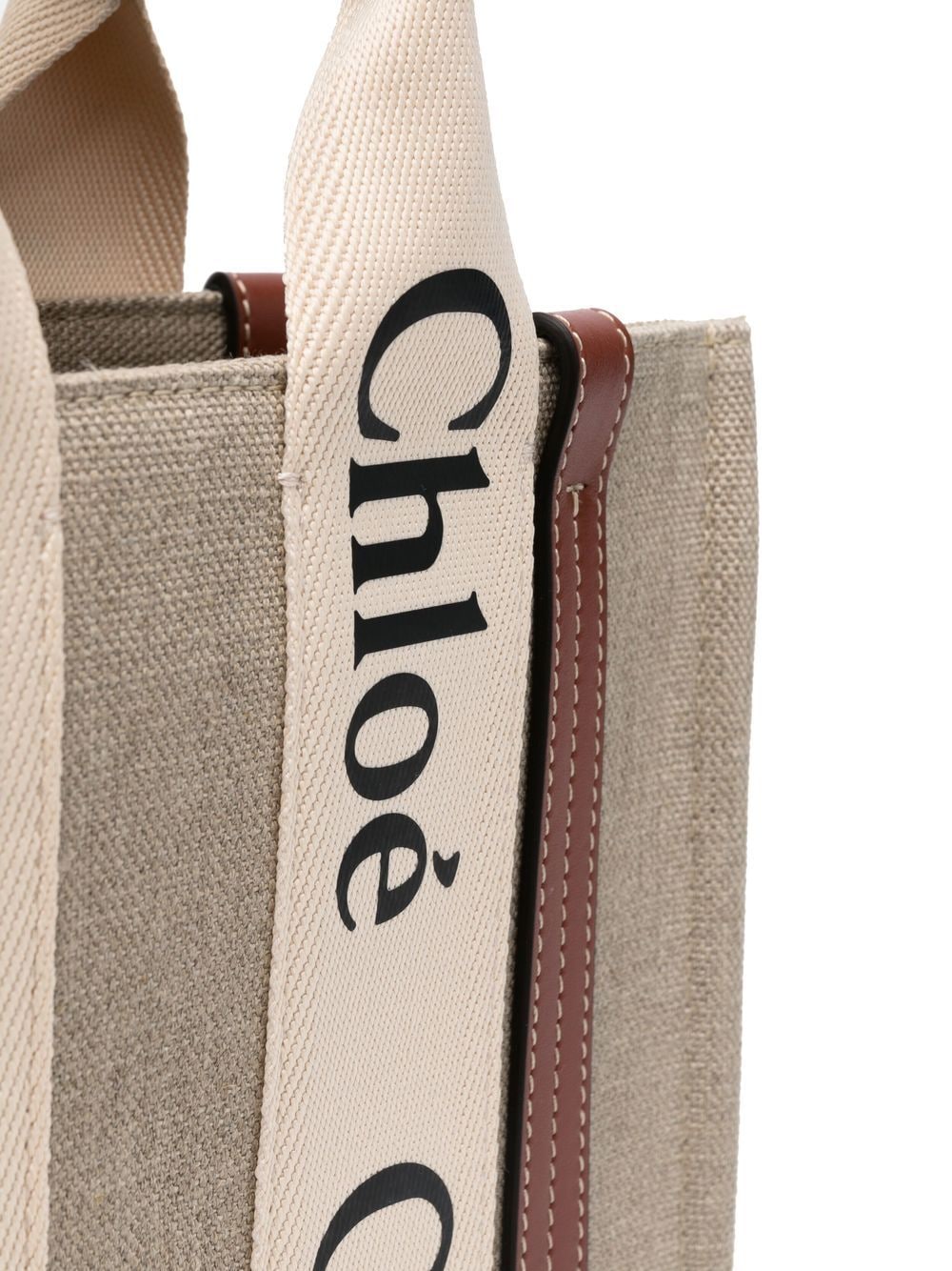 Chloé Chloé Woody small canvas tote bag