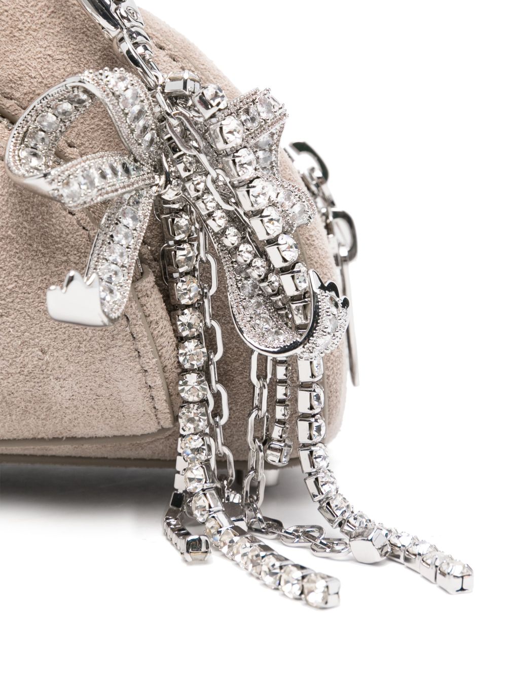 Self-Portrait Self-Portrait Suede mini shoulder bag