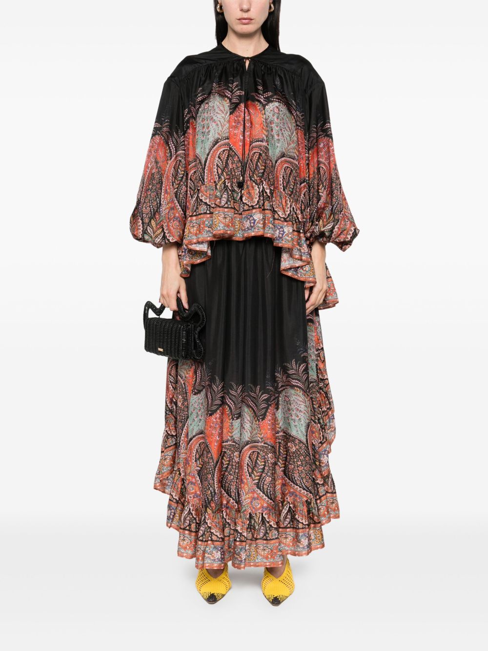 Zimmermann Zimmermann Rhiannon Ruffle Blouse with Puff Sleeves