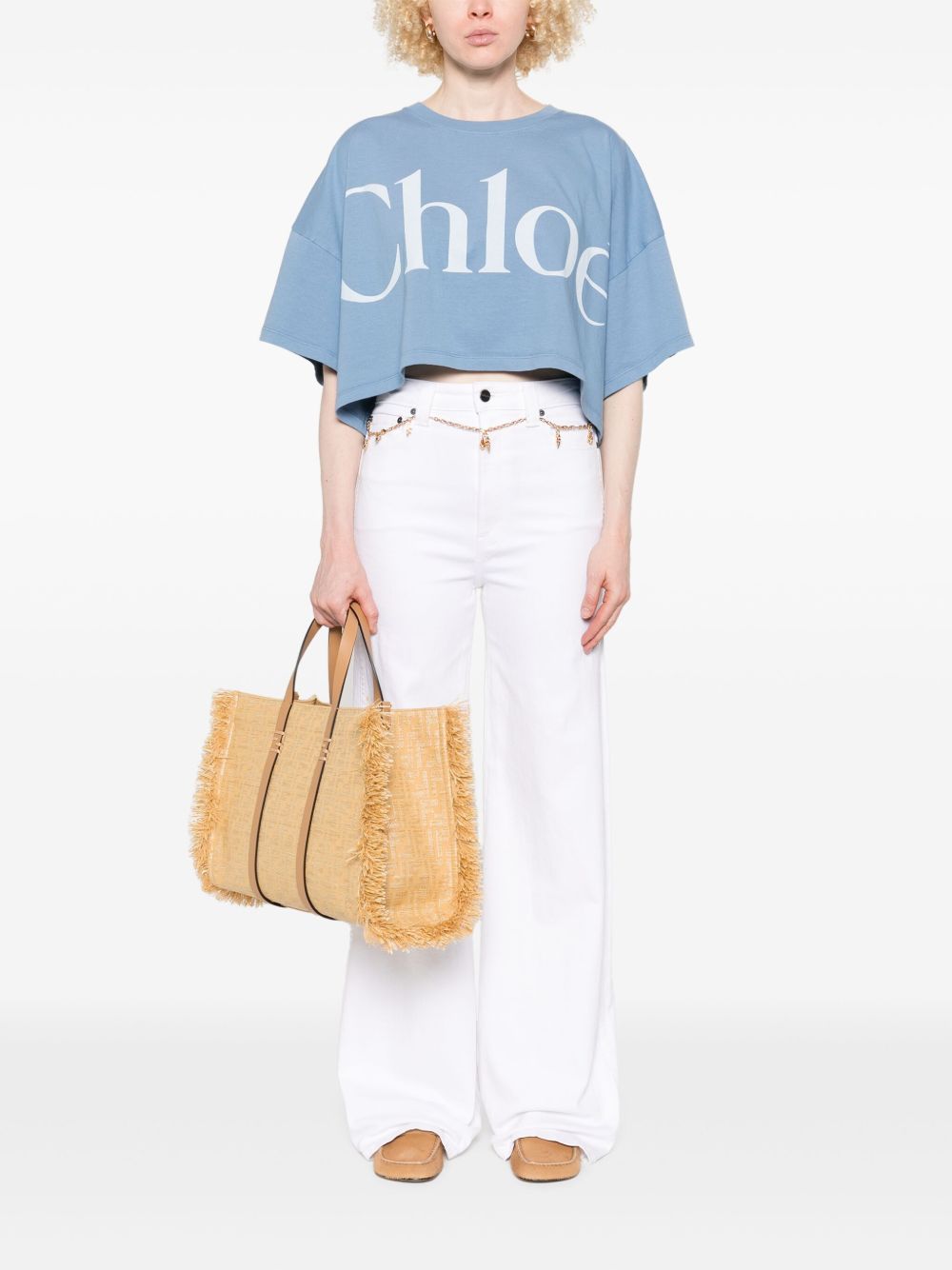 Chloé Chloé Chloè T-shirts and Polos Clear Blue