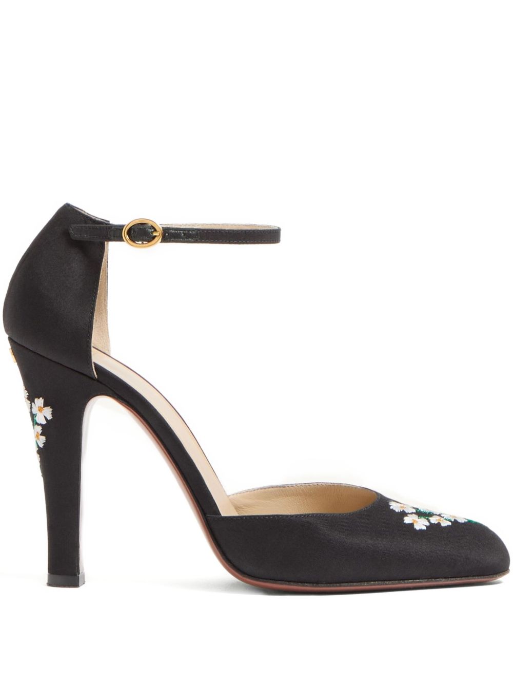 Valentino Garavani Valentino Garavani Hi Dolly Pumps In Fabric With Floral Embroidery 105mm