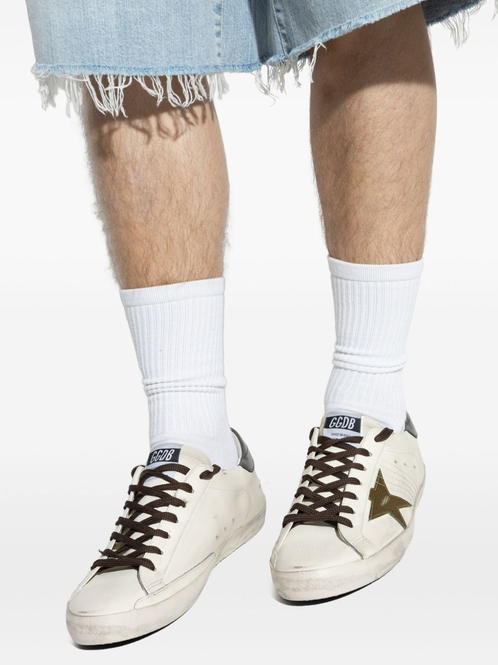 Golden Goose Golden Goose Super-Star in nappa leather with leather star and leather heel tab