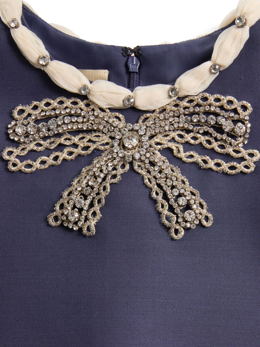 Valentino Valentino Short Embroidered Crepe Couture Dress