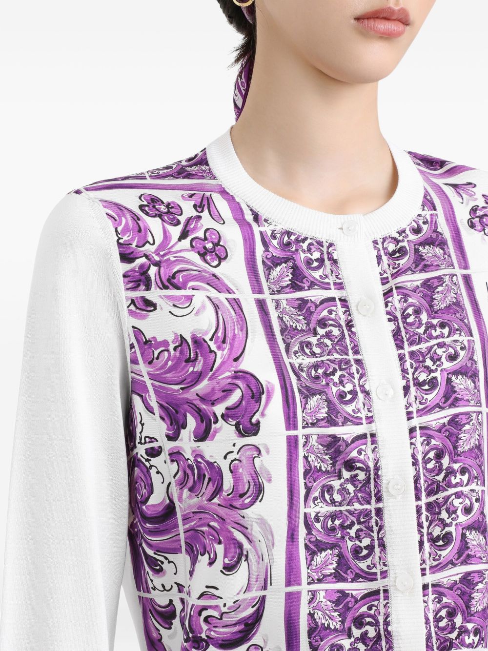 Dolce & Gabbana Dolce & Gabbana Maiolica print silk cardigan