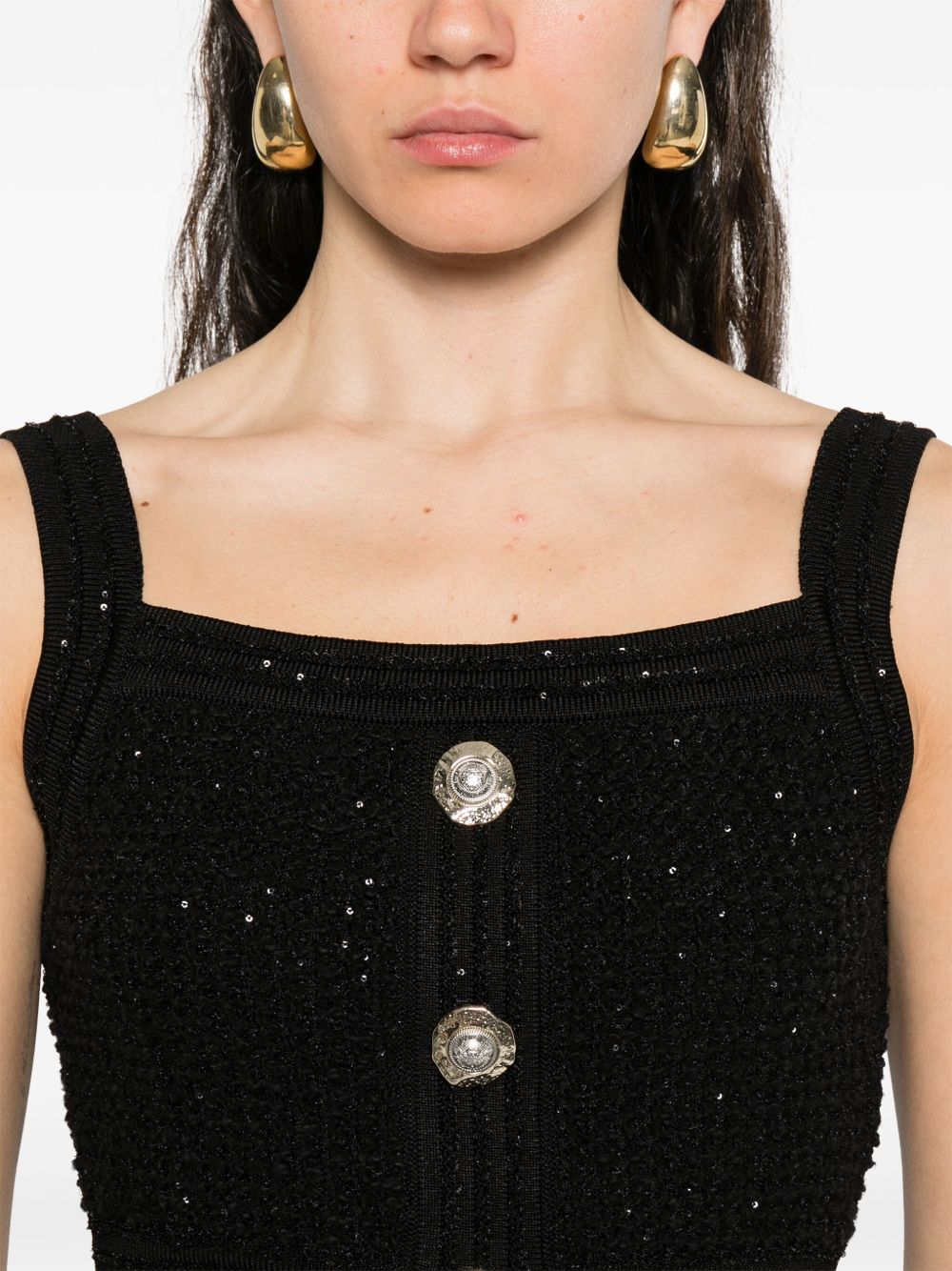 Balmain Balmain Black Sleeveless Tops