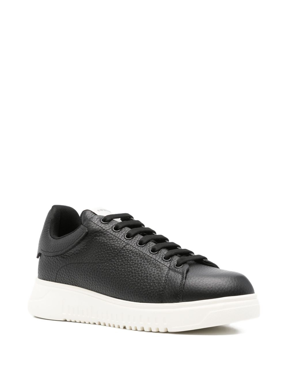 EMPORIO ARMANI EXCLUSIVE EMPORIO ARMANI EXCLUSIVE Textured leather sneakers