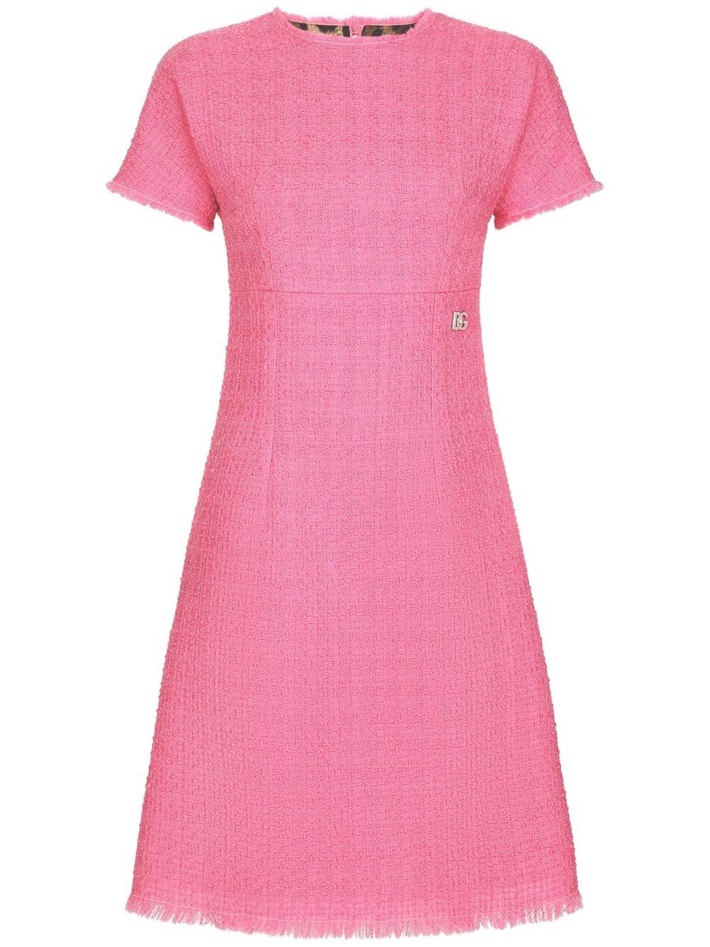 Dolce & Gabbana Dolce & Gabbana Rachel tweed calf-length dress with DG logo