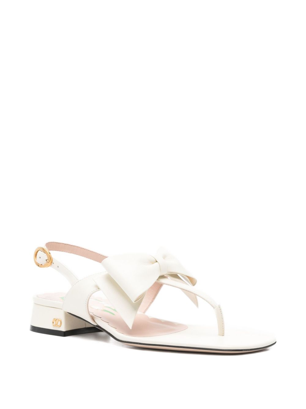 Valentino Garavani Valentino Garavani Bow-embellished slingback sandals