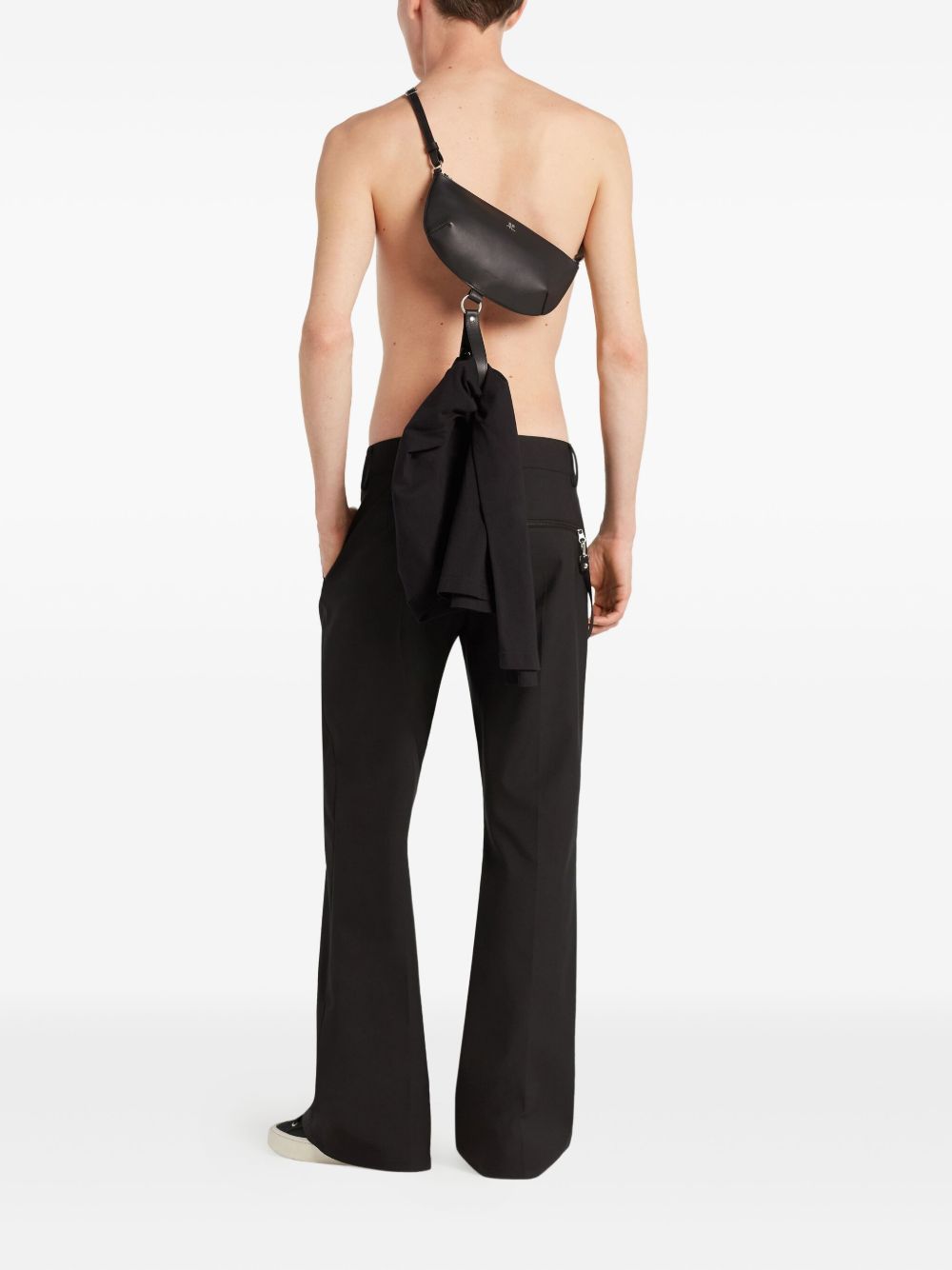 Courreges Pre Courreges Pre half-moon leather shoulder bag