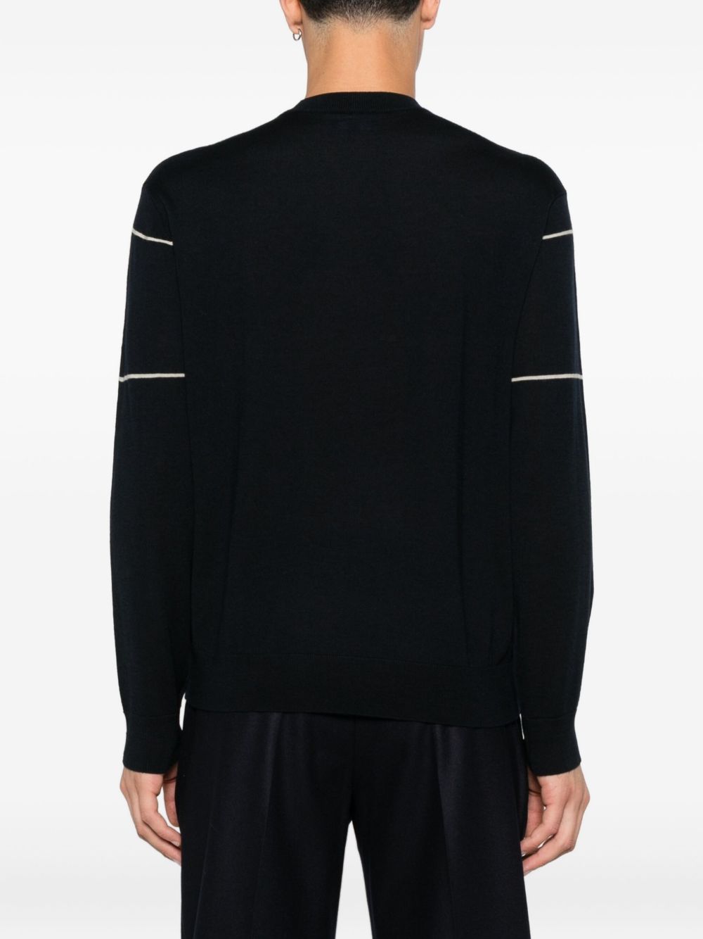 Emporio Armani Emporio Armani Virgin wool sweater with jacquard logo
