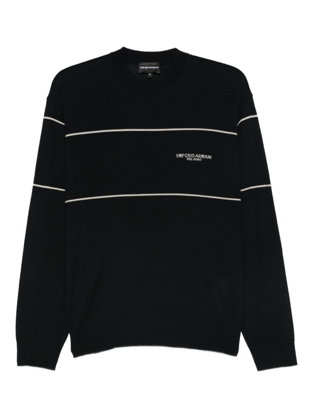 Emporio Armani Emporio Armani Virgin wool sweater with jacquard logo