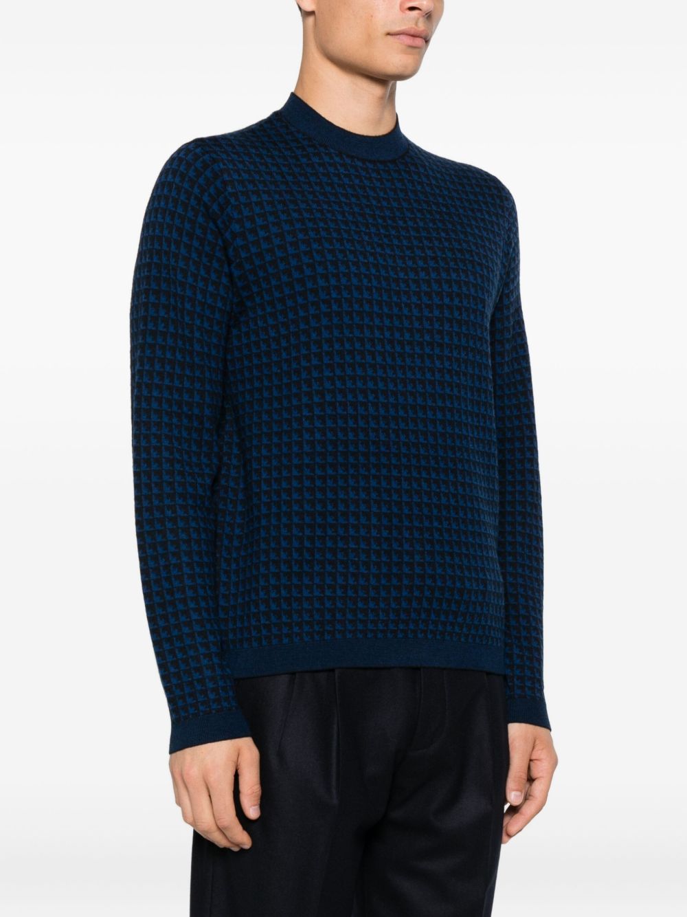 Emporio Armani Emporio Armani Houndstooth wool sweater