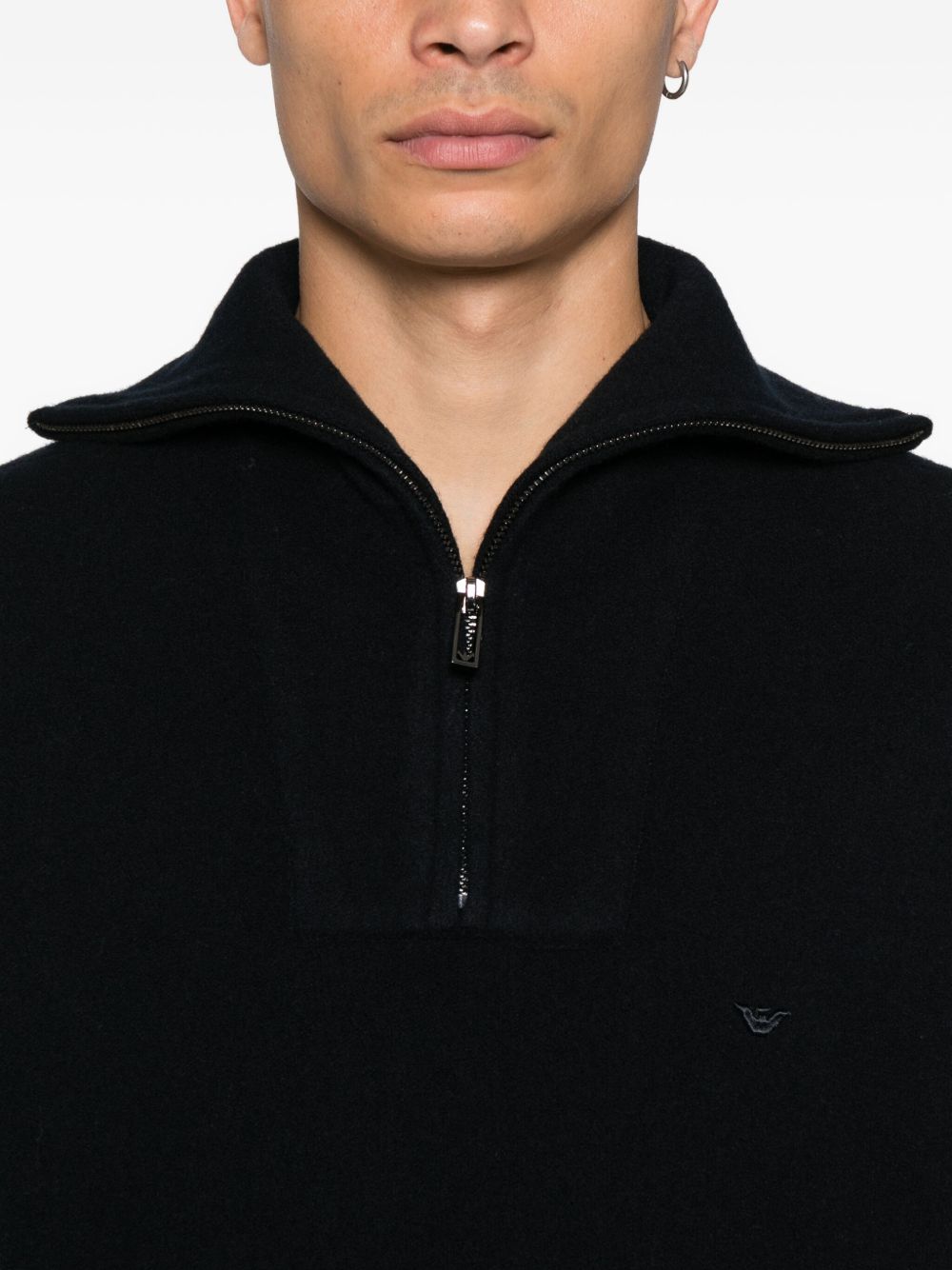 Emporio Armani Emporio Armani Half-zip wool sweater