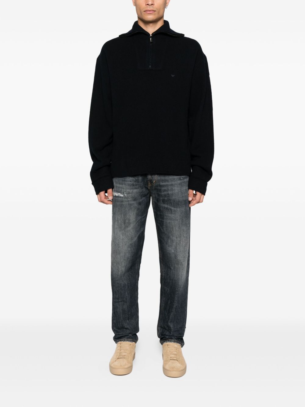 Emporio Armani Emporio Armani Half-zip wool sweater