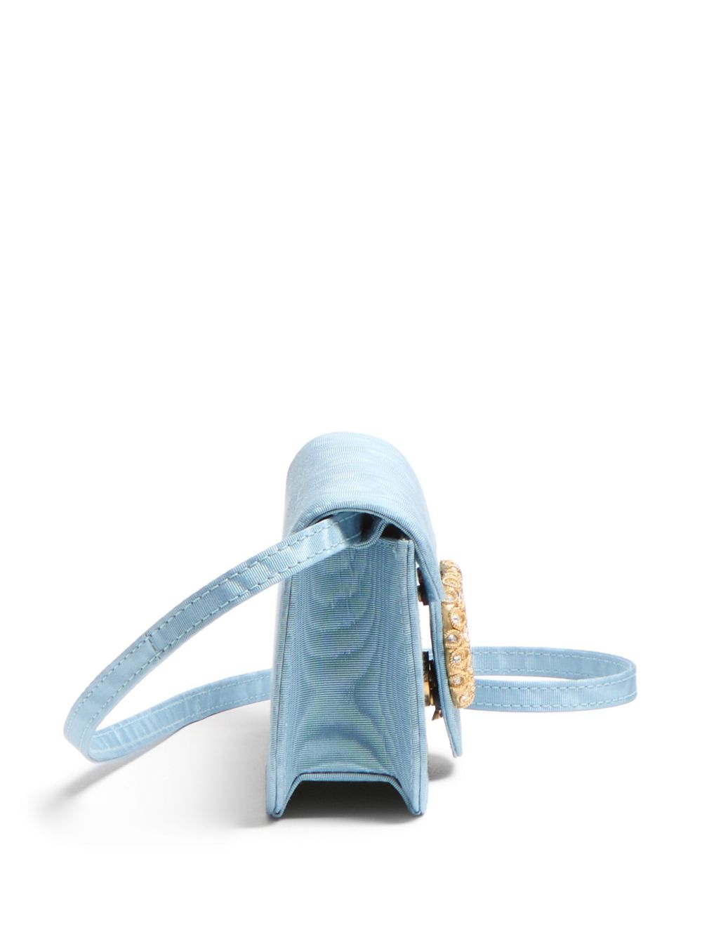 Valentino Garavani Valentino Garavani Locò Moiré Fabric Clutch with Jewel Logo