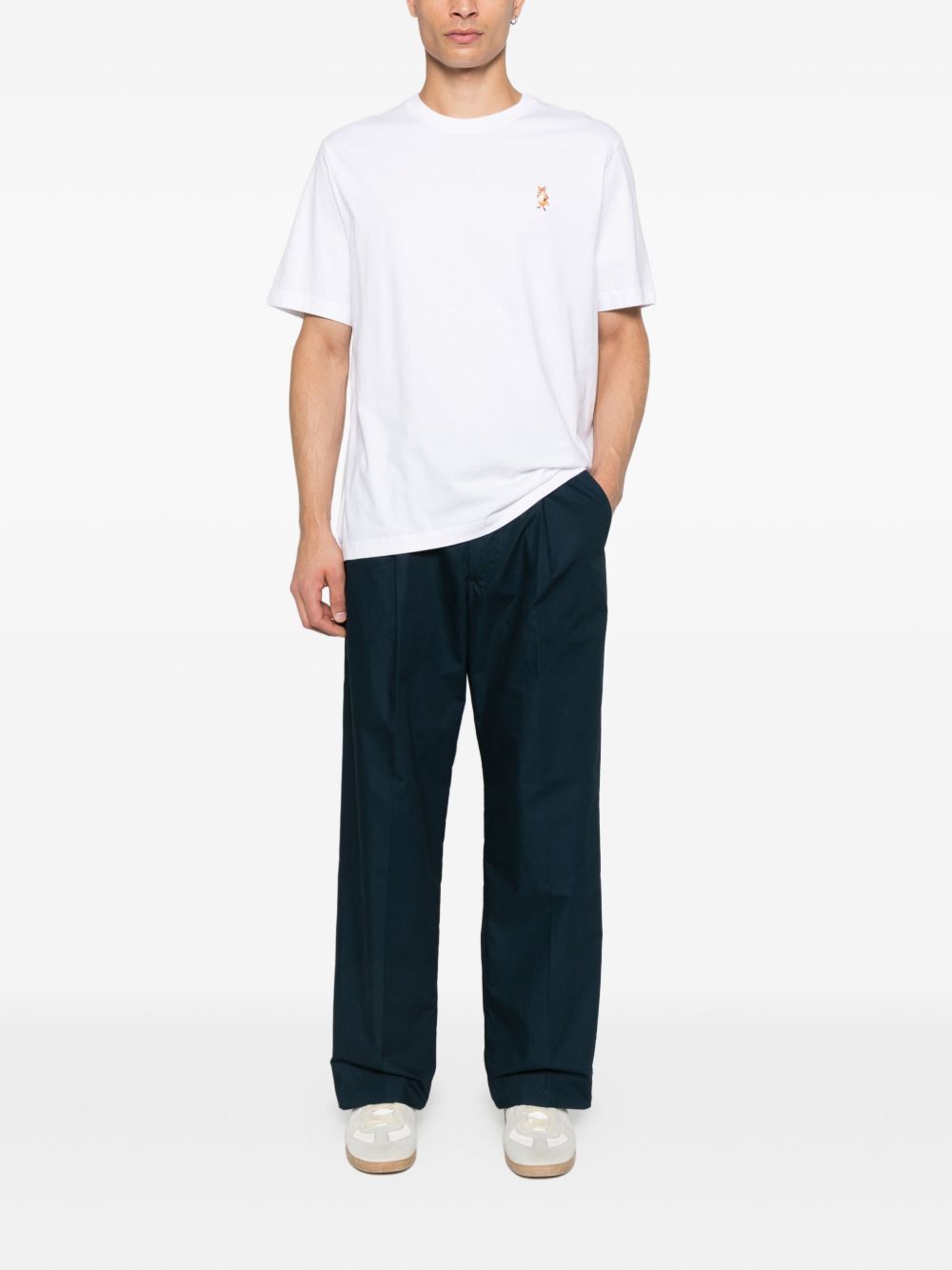 Maison Kitsuné Maison Kitsuné Fox embroidered T-shirt