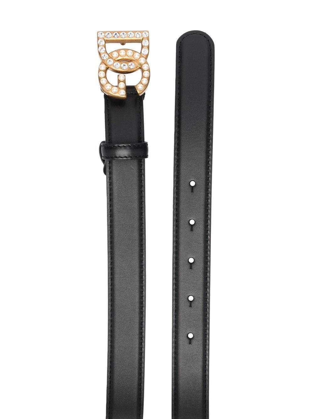 Dolce & Gabbana Dolce & Gabbana DG-logo embellished leather belt