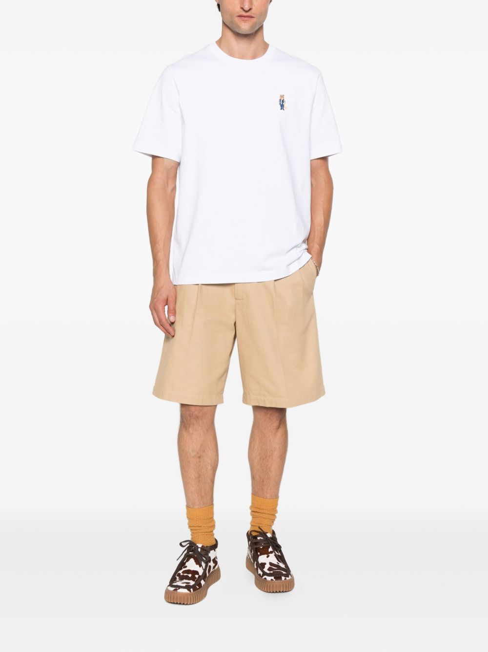 Maison Kitsuné Maison Kitsuné Cotton T-shirt with fox embroidery