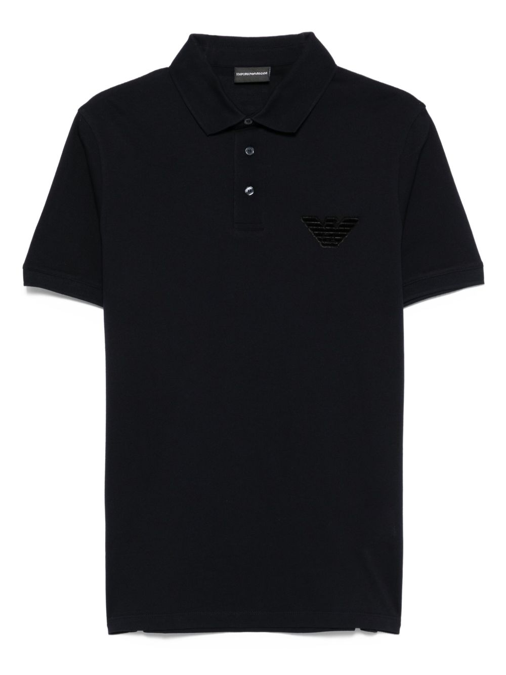 Emporio Armani Emporio Armani Pique jersey polo shirt with eagle patch