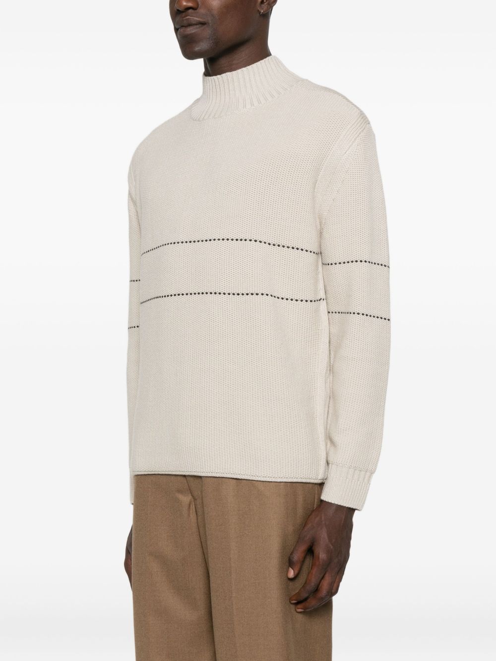 Emporio Armani Emporio Armani High-neck striped sweater