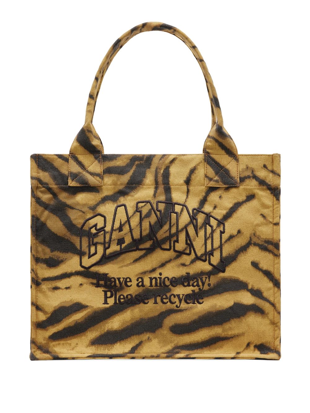 Ganni Ganni Zebra Print Large Tote
