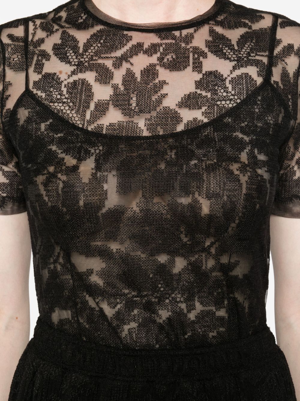 Ermanno Scervino Ermanno Scervino Floral-lace mesh top