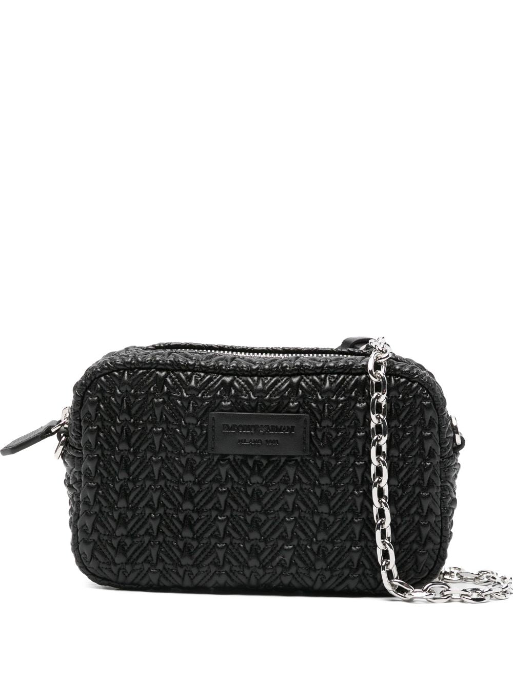 Emporio Armani Emporio Armani Embossed camera case with chain shoulder strap