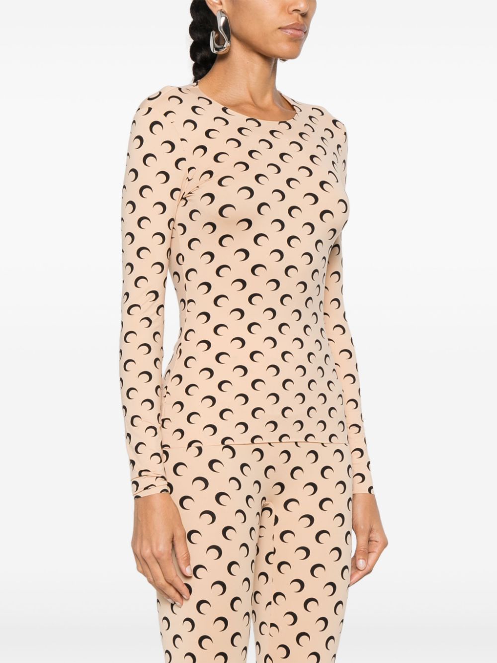 Marine Serre Marine Serre Crescent Moon-print top