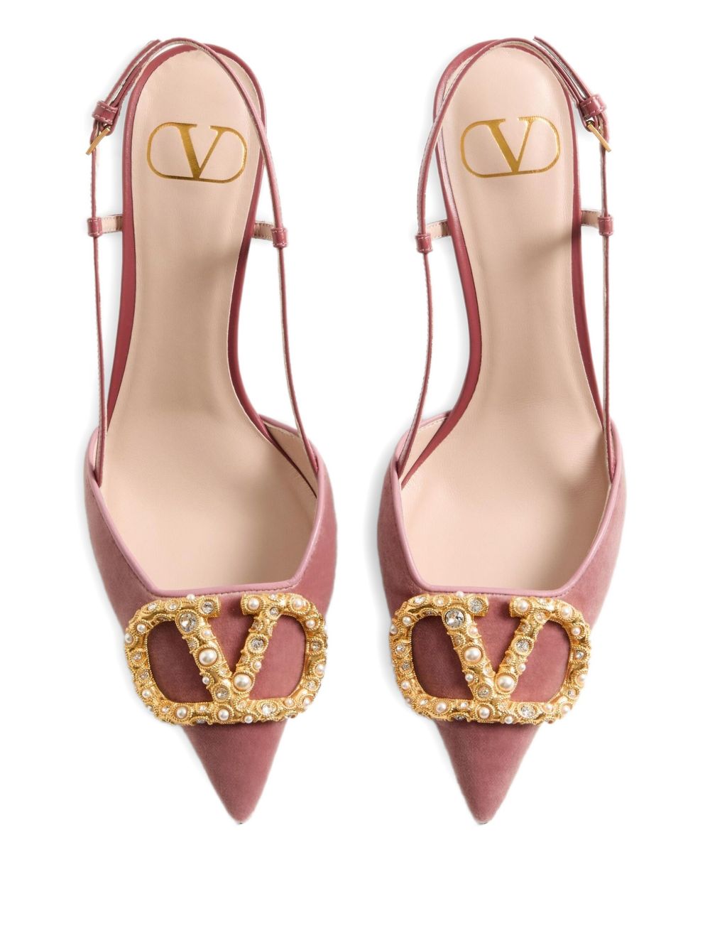 Valentino Garavani Valentino Garavani 80mm VLogo Signature embellished pumps
